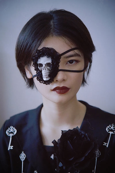 Strange Sugar~Gothic Lolita Halloween Skull Eye Mask   