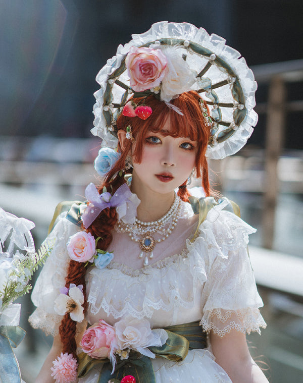 Rose of Sharon~Theresa~Vintage Wedding Lolita Necklace   