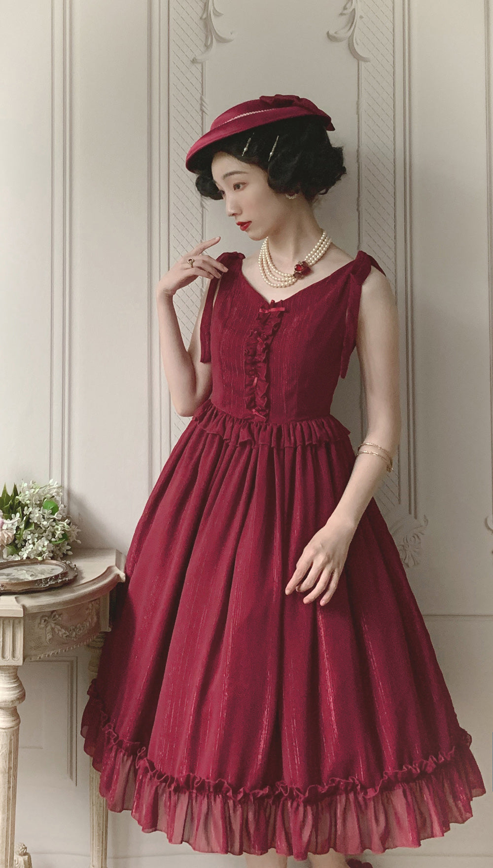 Miss point~Rhine Riverside~French Vintage Chiffon Lolita JSK 1802:45653