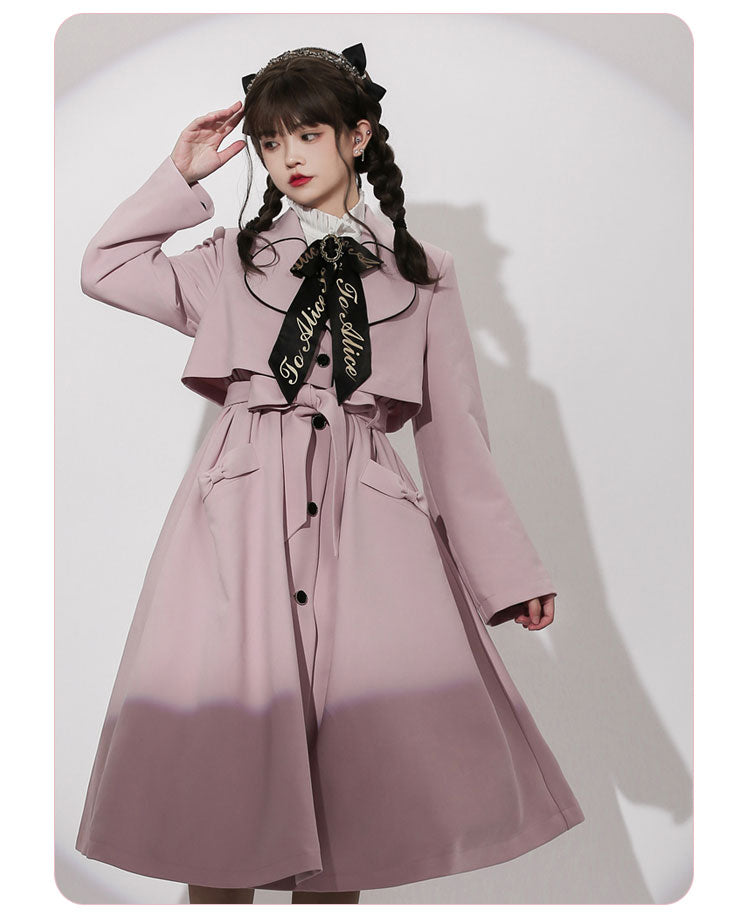 (Buy for me) To Alice~Vintage Casual Lolita Fake Two Pieces Dust Coat   