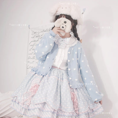 MIST~Little Heart~Sweet Lolita Thick Cardigan Sweater Coat   