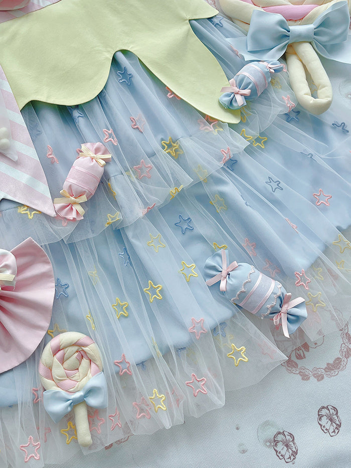 Alice Girl~Rainbow Candy Kawaii Lolita JSK Dress   