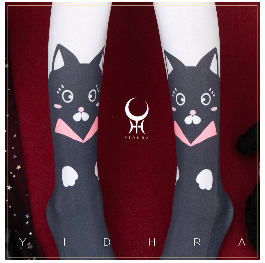 Yidhra~Animal Rhapsody~Spring Lolita Accessory Printed Pantyhose   