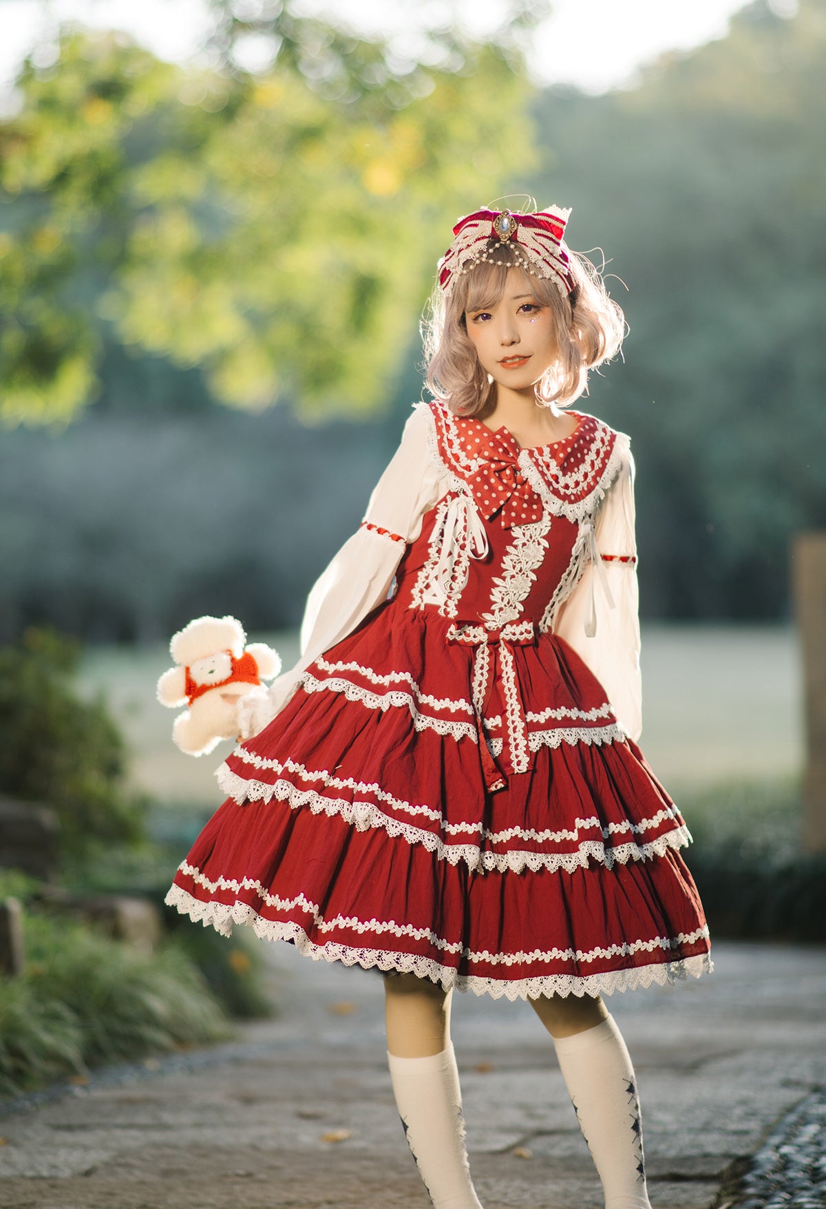 Infanta~Cake Tree~Classic Lolita JSK Dress Tiered Lace Dress