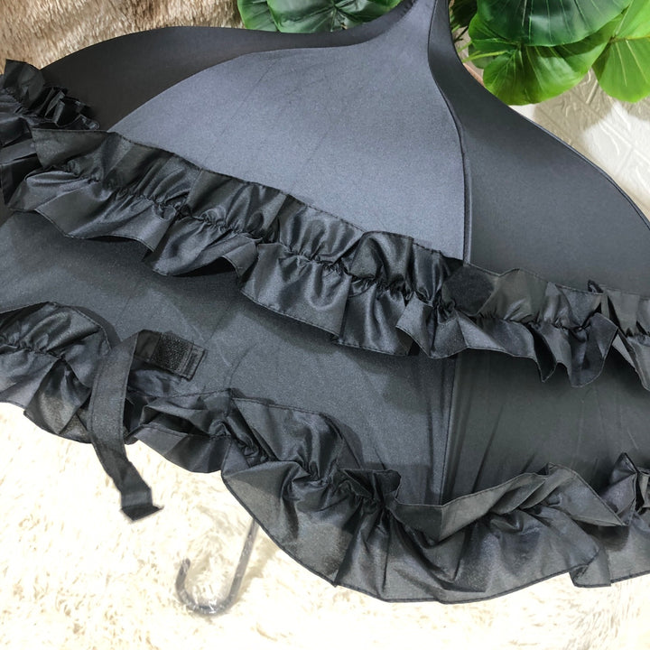 Pagoda-shaped Princess Sunscreen Elegant Lolita Parasol double-layered flounce (non-sunscreen)  