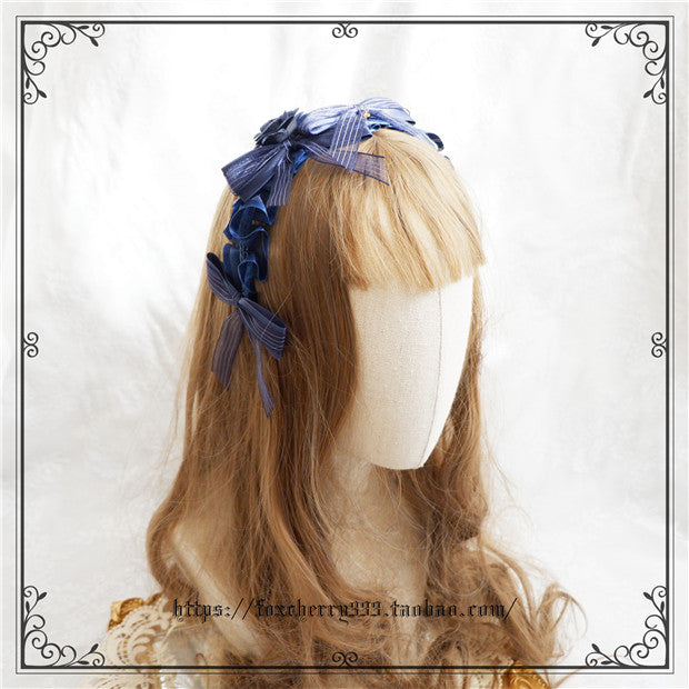 Fox Cherry~Sweet Lolita Bow Hairband Hairclip   