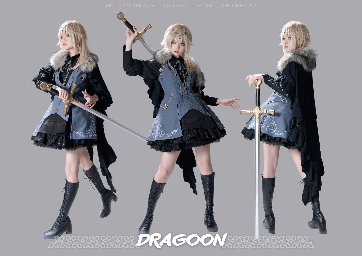 (Buy for me) Wuyuzhe~Tale Bringer's DRAGOON~Gothic Lolita Fur Collar and Cloak   