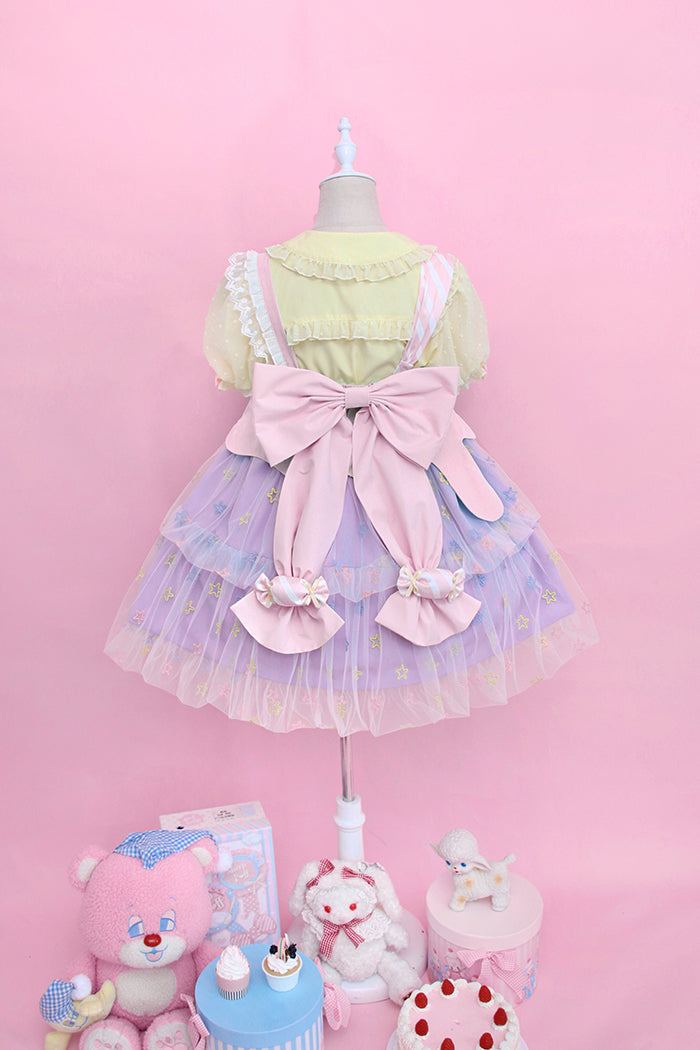 Alice Girl~Rainbow Candy Kawaii Lolita JSK Dress   