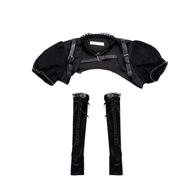With PUJI - Judgment Day - Sexy Gothic Lolita JSK S bolero+sleeves