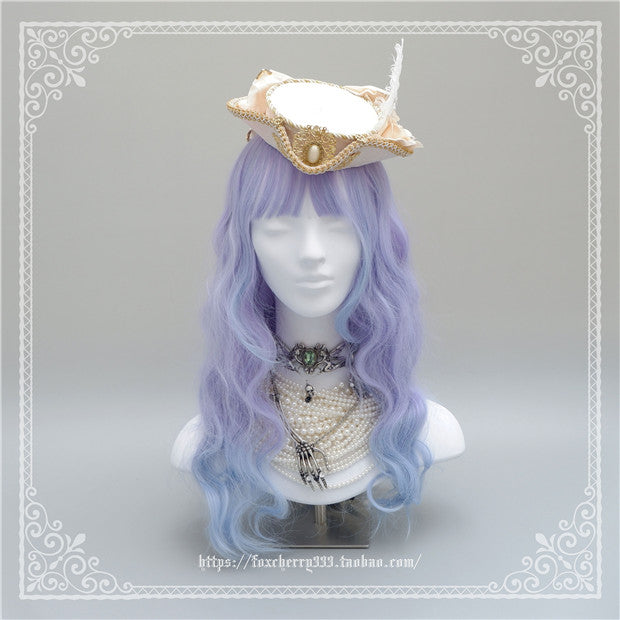 Fox Cherry-Lolita Palace Retro Gorgeous Feather Top Hat