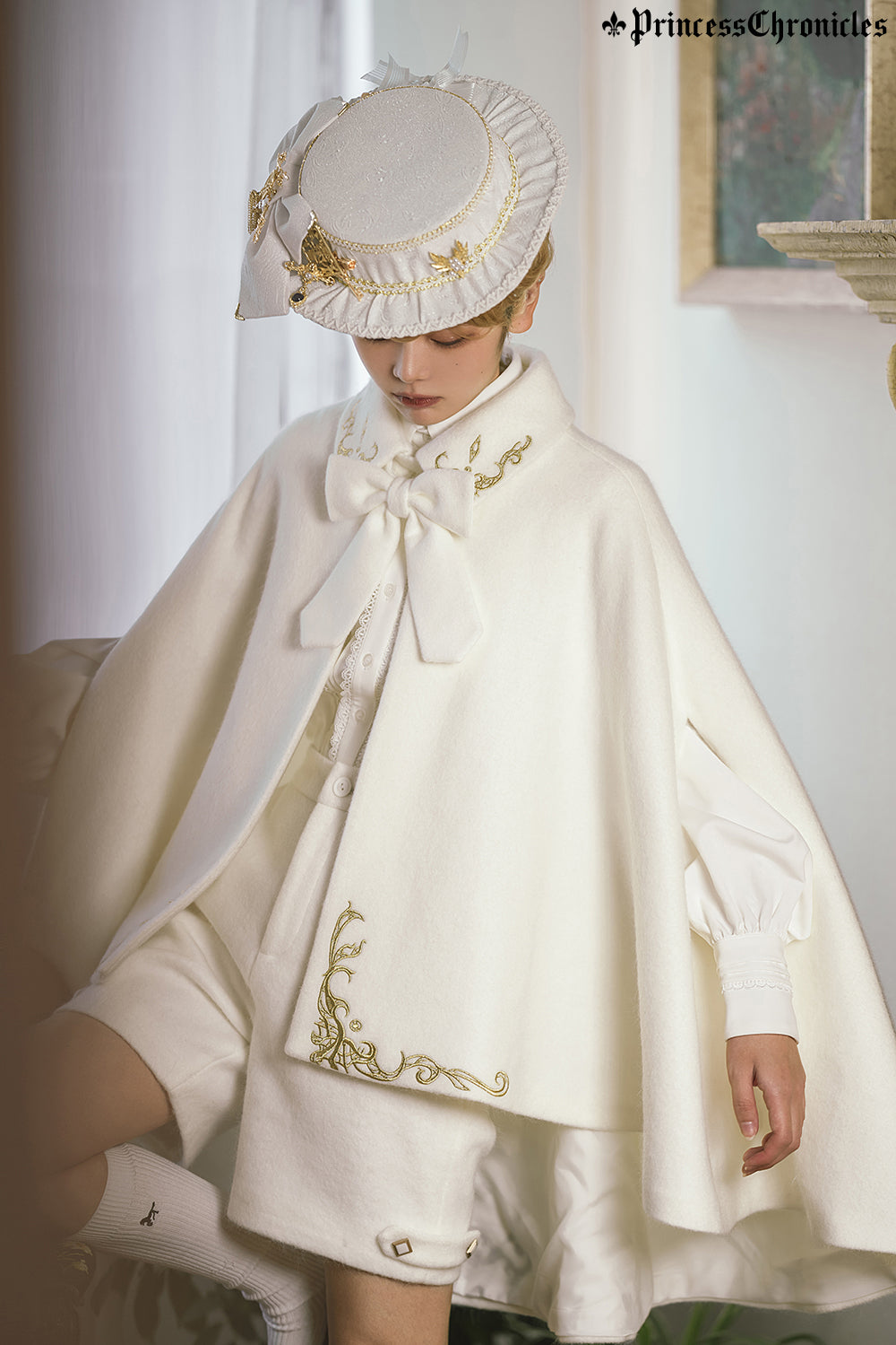 Princess Chronicles - Medieval Ouji Lolita Embroidered Cape 4400:12109