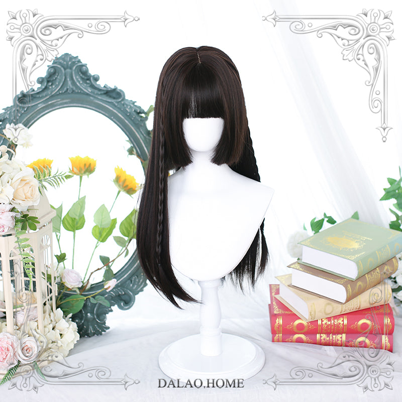 Dalao Home~Aspect Astrology~Lolita Long Straight Wig black brown  
