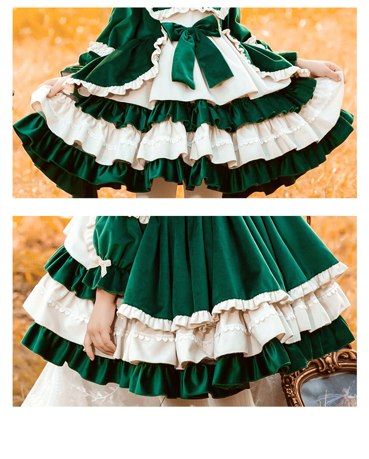 Kid Lolita Winter Princess Veklvet  Dress   