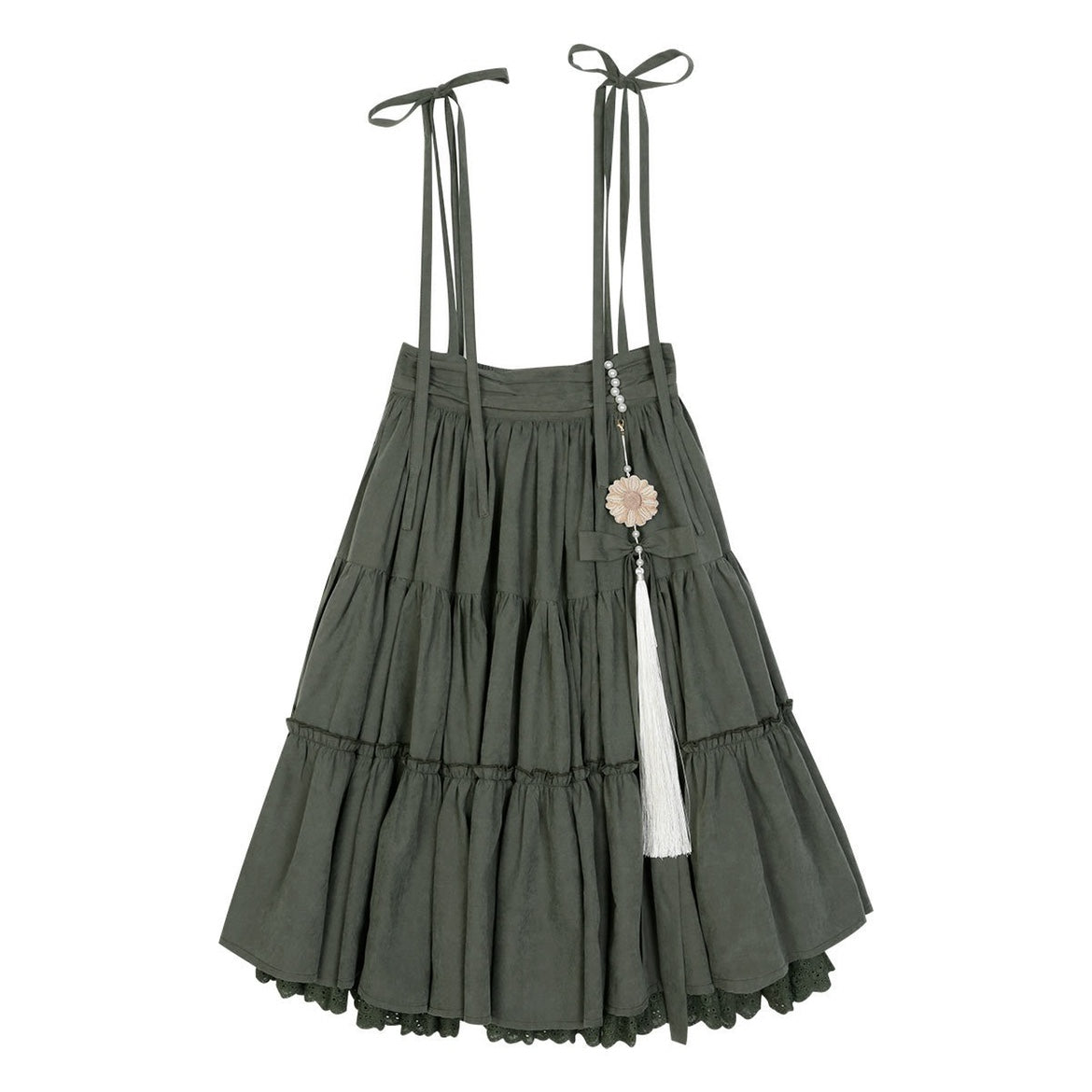Meow Jun - Sunflower Appointment - Chinese Style Skirt and Blouse S Suspender Skirt Only (with a free pendant)