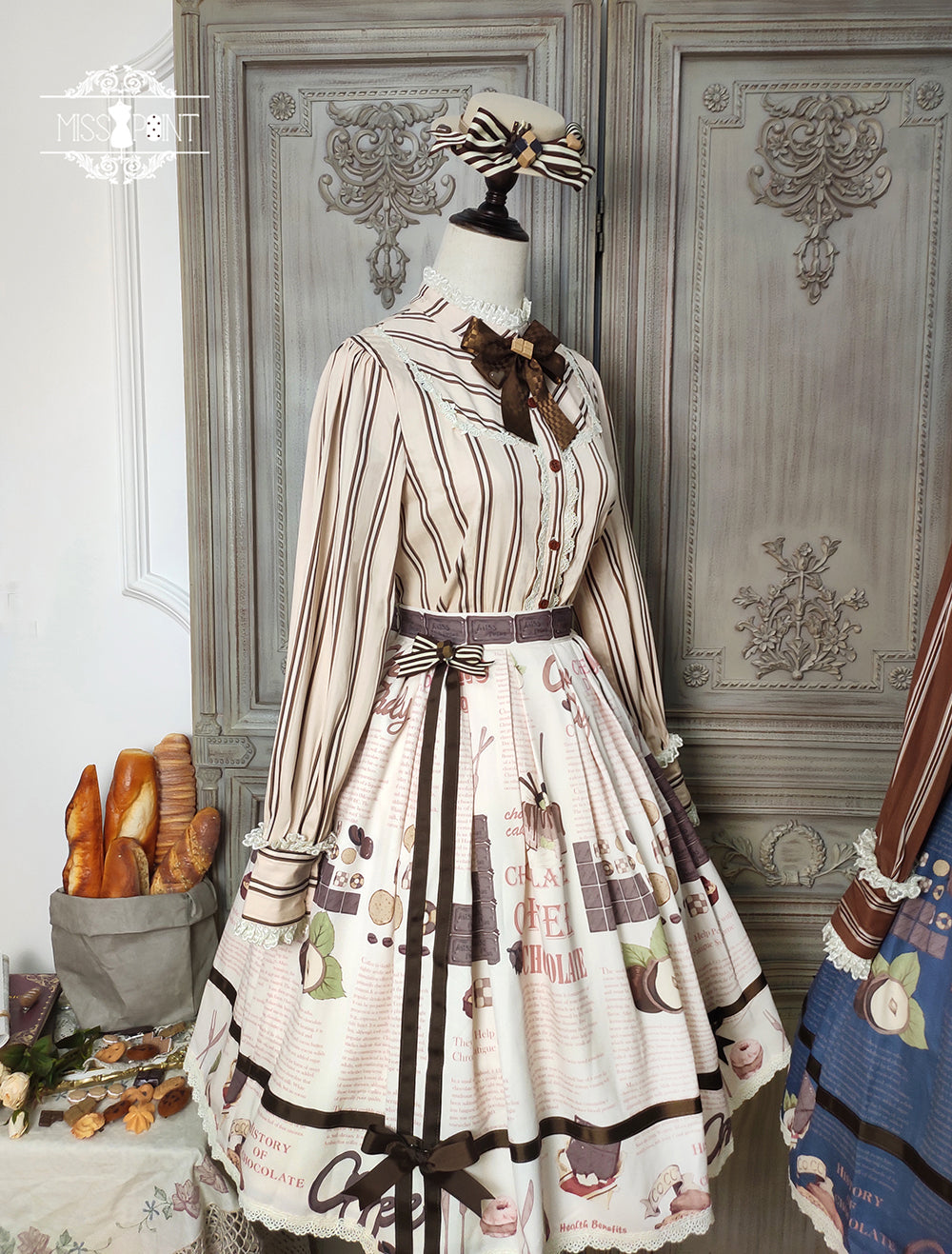 Miss Point~Chocolate Daily  Customize Sweet Lolita Skirt ivory XS 