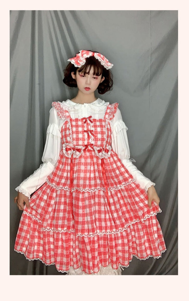 Sakurada Fawn - Plus Size Lolita Shirt Mutton Sleeve Lace Blouse