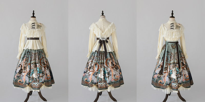 YuanSu - Life Is Like A Dream - Retro Lolita Cotton Blouse