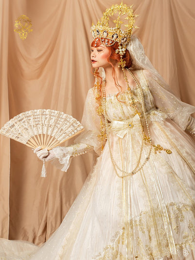 Quaint Lass~ Brumaire~Vintage Royal Wedding Lolita OP   