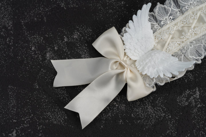 (Buyforme) Strange Sugar~Gothic Lolita White Lace Angel Wings Hairband   