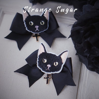 Strange Sugar - Gothic Headdress, Hallowen Skull Bat Hairclip No.3