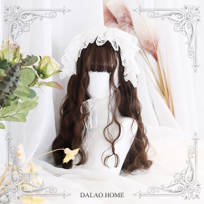 Dalao Home~Miss Serge 65cm Multicolors Curly Wig dark brown free size 
