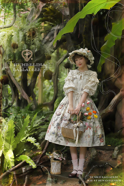 Balladeer~Petal Collar Country Style Lolita JSK Dress   