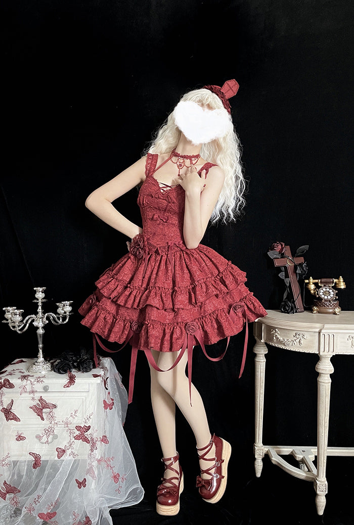 Alice Girl~Bloody Rose~Gothic Lolita Dress JSK Set   