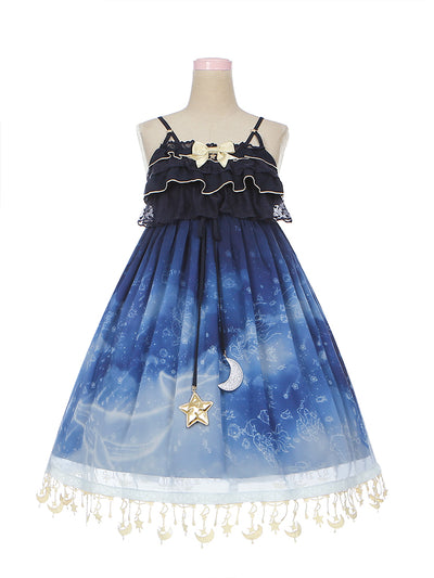 (Buyforme)To Alice~Dear dolls~Whale Nebula~Gradient Lolita JSK 0 navy blue JSK 