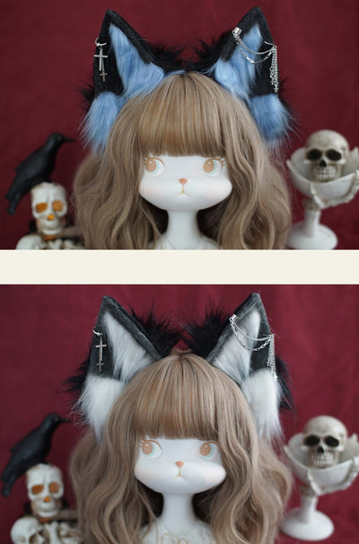 (Buyforme) Meow three times~Halloween Vampire Wolf Ear Lolita KC   