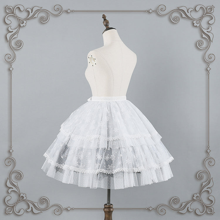Star Box Design~Night of Stars and Snow~Multi-Layered Lolita Dress Veil white-size 1  