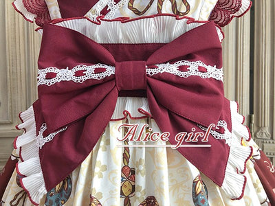 Alice Girl~Lucky Cat~Wa Lolita  Cat Printed Jumper Skirt   