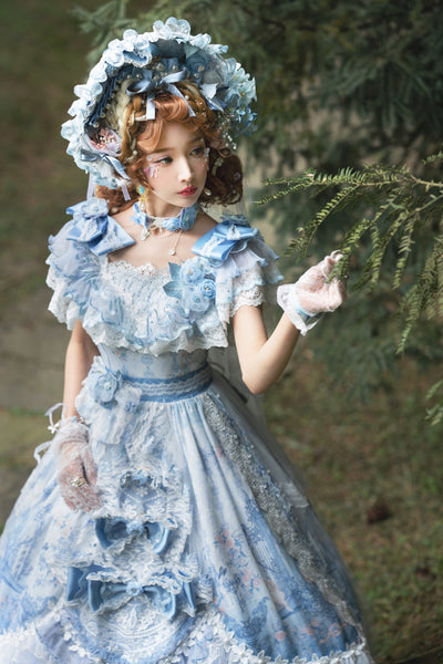 (Buyforme) Two rural cats~Flower Wedding Lolita JSK Dress   