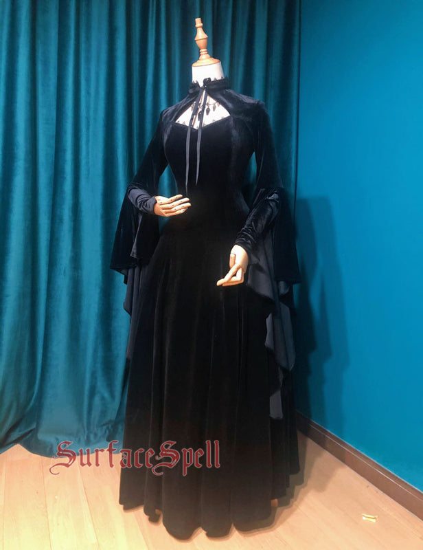 Surface Spell~Black Madonna~Gothic Lolita Medieval OP Dress   