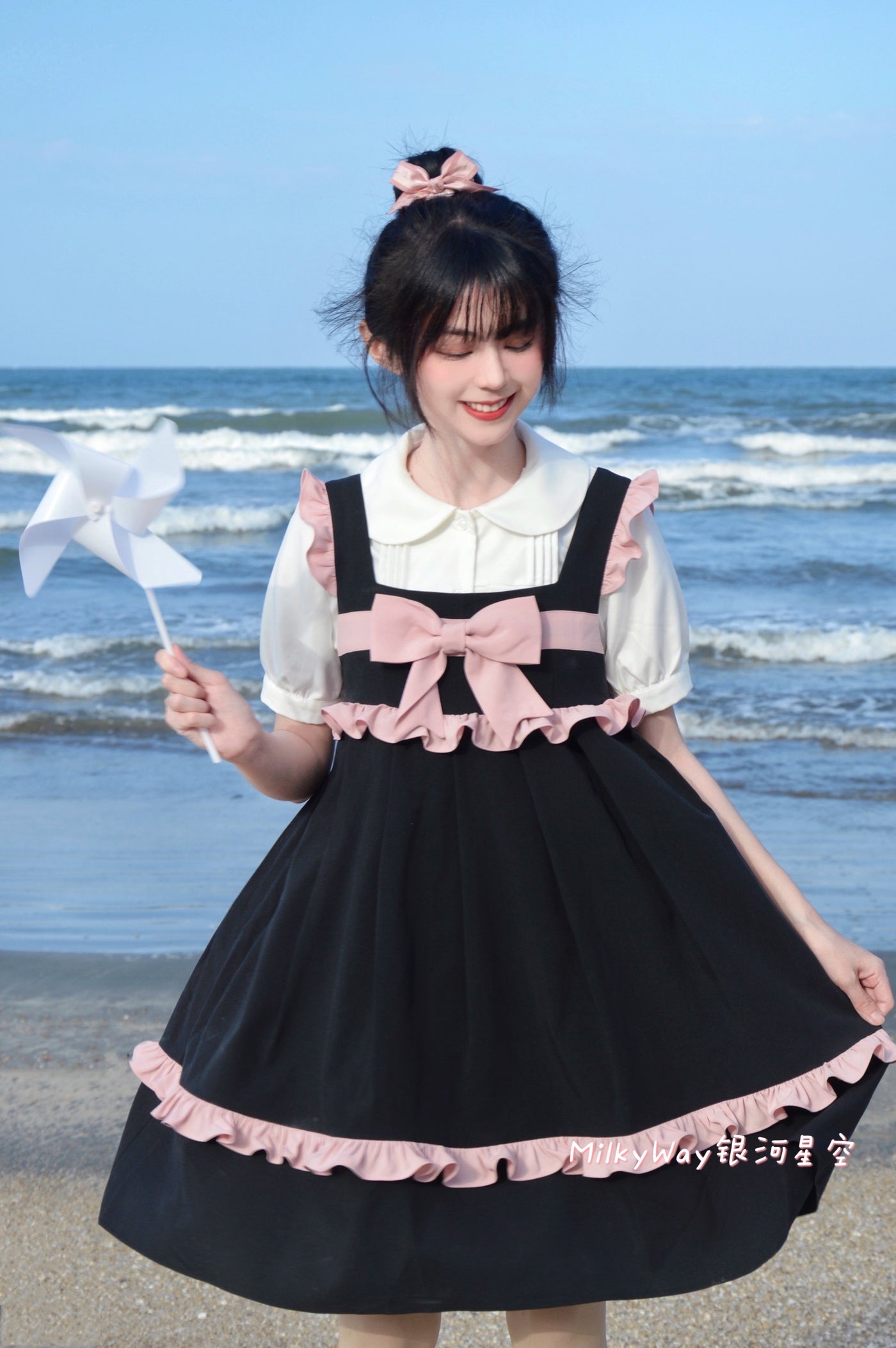 Milky Way~ Heartful Days Lolita Bow JSK Dress   