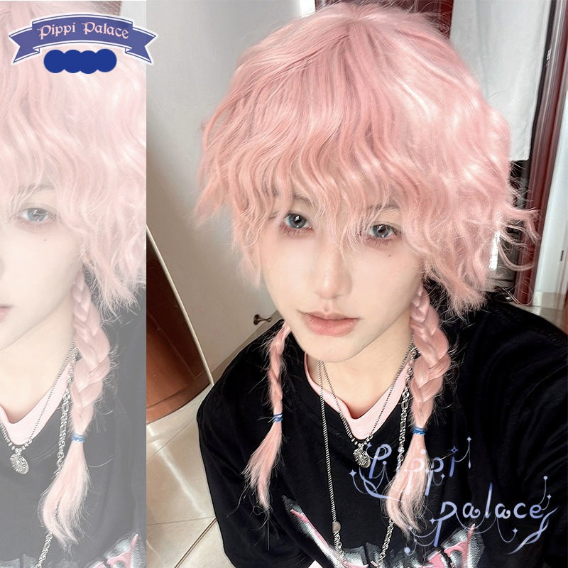 Pippi Palace~Peach Bomb~Fashionable Lolita Pink Curly Wig PP-038A pink wig  