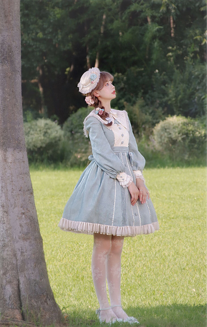 Alice Girl-Elegant Long Sleeve Lolita OP Dress   