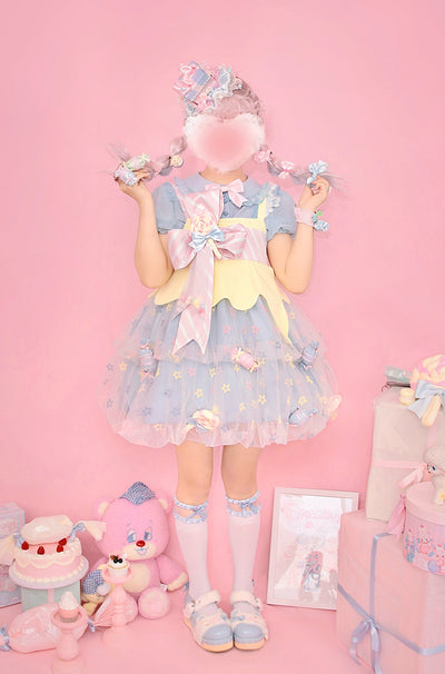 Alice Girl~Rainbow Candy Lolita Candy Box Headdress   