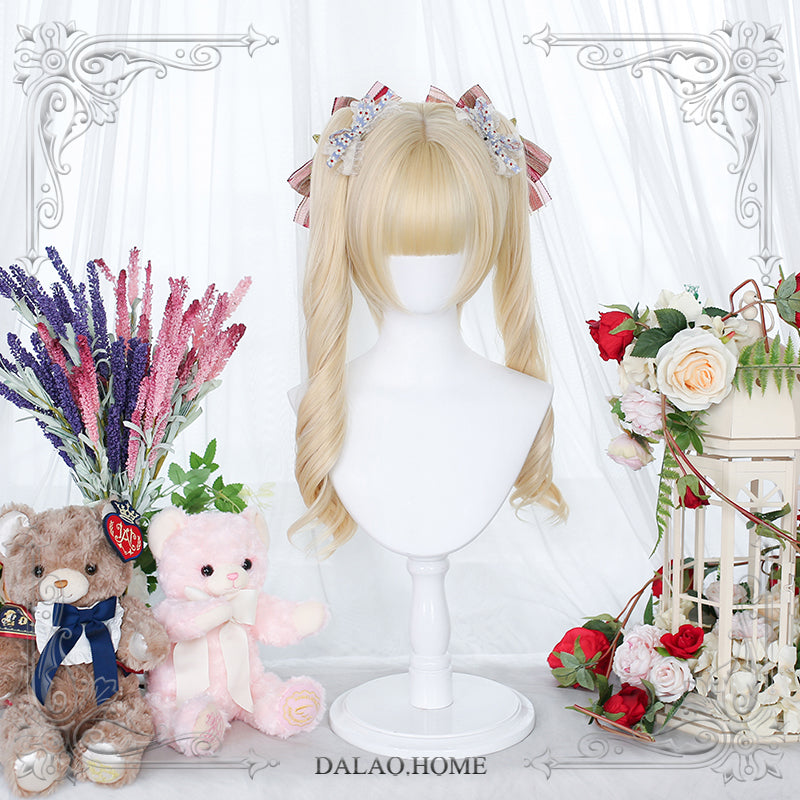 Dalao Home~Shimmer~Kawaii Lolita Short Wig with Ponytails   