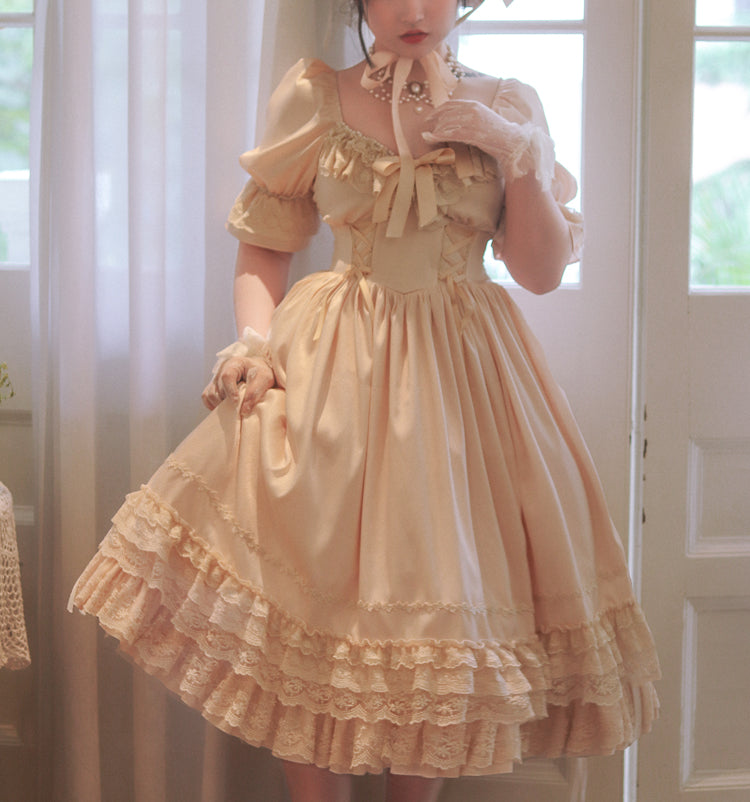 Sweet Wood - CLA Vintage French Lolita OP Dress 3802:20881