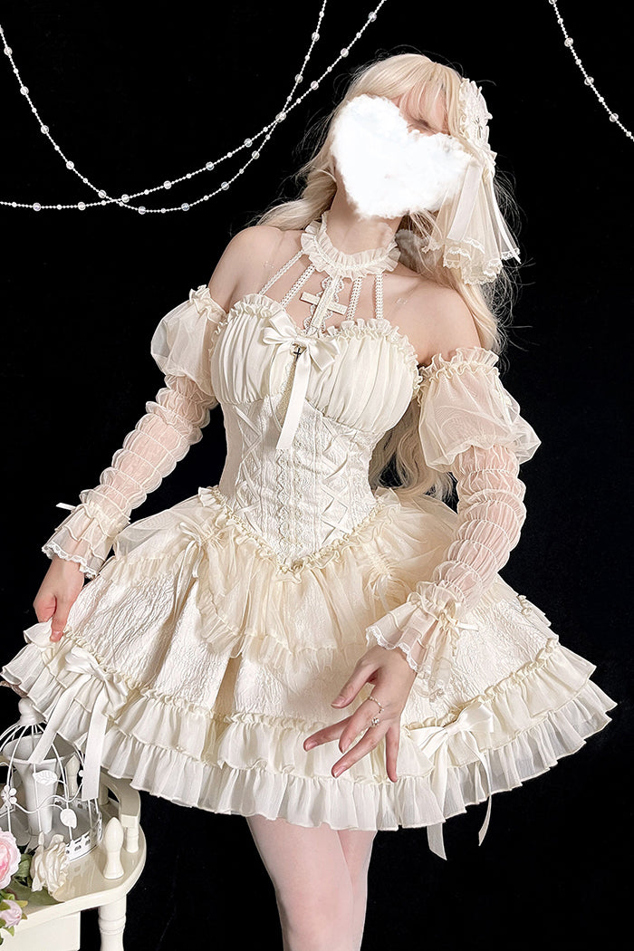 Alice Girl~Cross Maiden~Gothic Lolita Dress Ballet Halterneck Lolita JSK Dress 104:66911