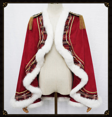 Cat Highness~Bunnies band~Multicolors Christmas Festival Lolita Jumper Dress L red cloak 