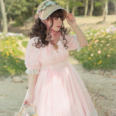 NanShengGe Lolita~Star Glow~Plus Size Lolita OP Dress   