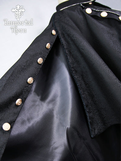 Immortal Thorn~Forever Black Feather~Retro Ouji Lolita Cape   