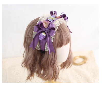 Xiaogui~Purple Grape Vintage French Bow Lolita KC   