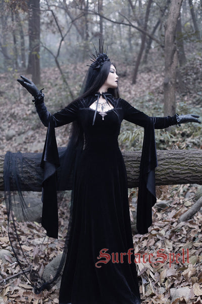 Surface Spell~Black Madonna~Gothic Lolita Medieval OP Dress   