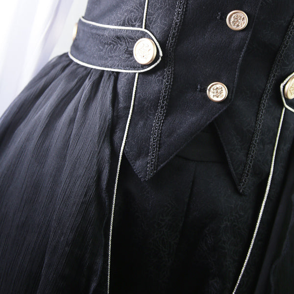 Immortal Thorn~Eternal Shadow~Sleeveless Ouji Lolita Coat