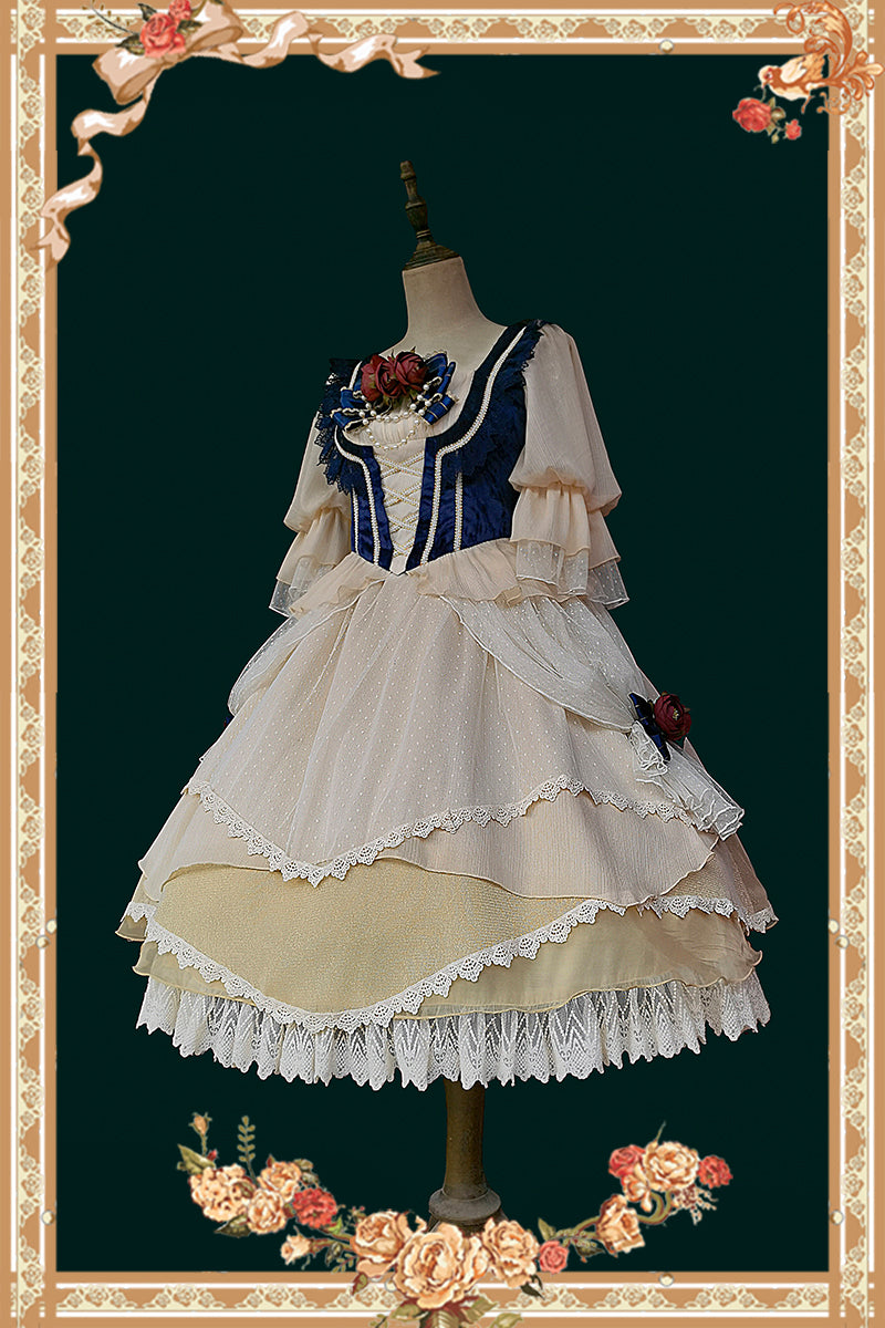 Infanta~Snow White~Split Style Lolita OP Dress   