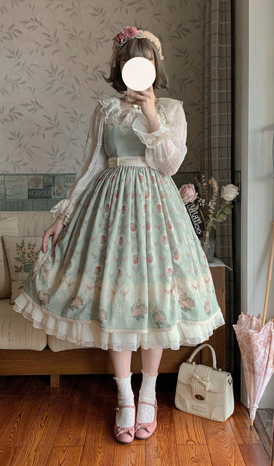 Miss Point~Elegant Flower Wall Lolita JSK Dress   