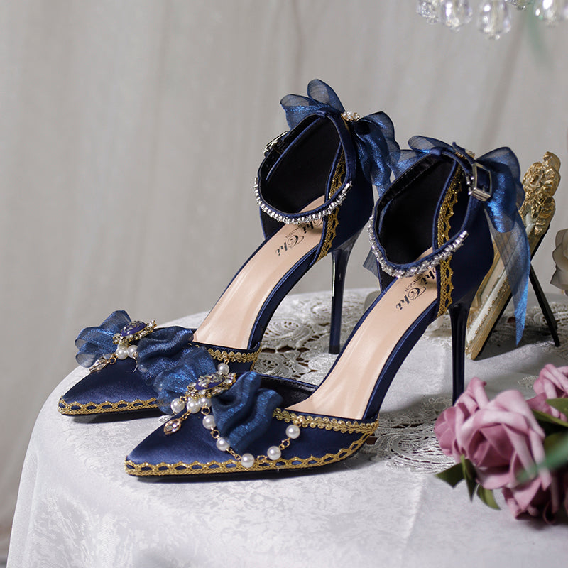 One Night~Flower Wedding Pointed Toe High Heels   