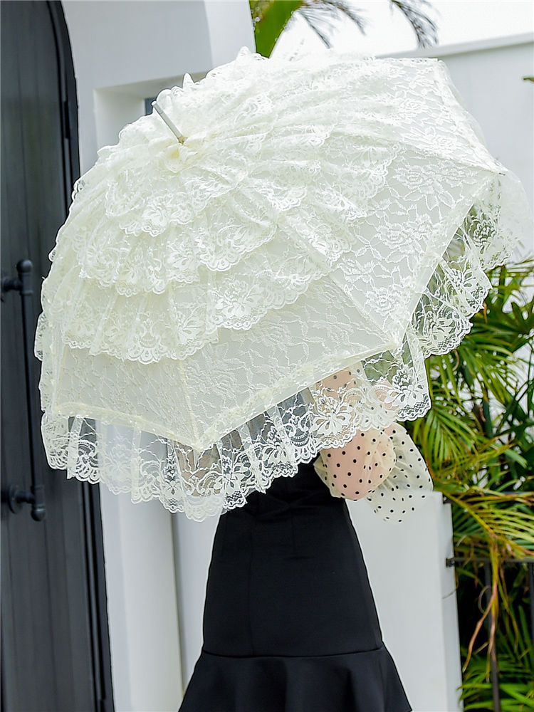 Sweet Lolita Princess Dreamy Lace Lolita Parasol Multicolors   